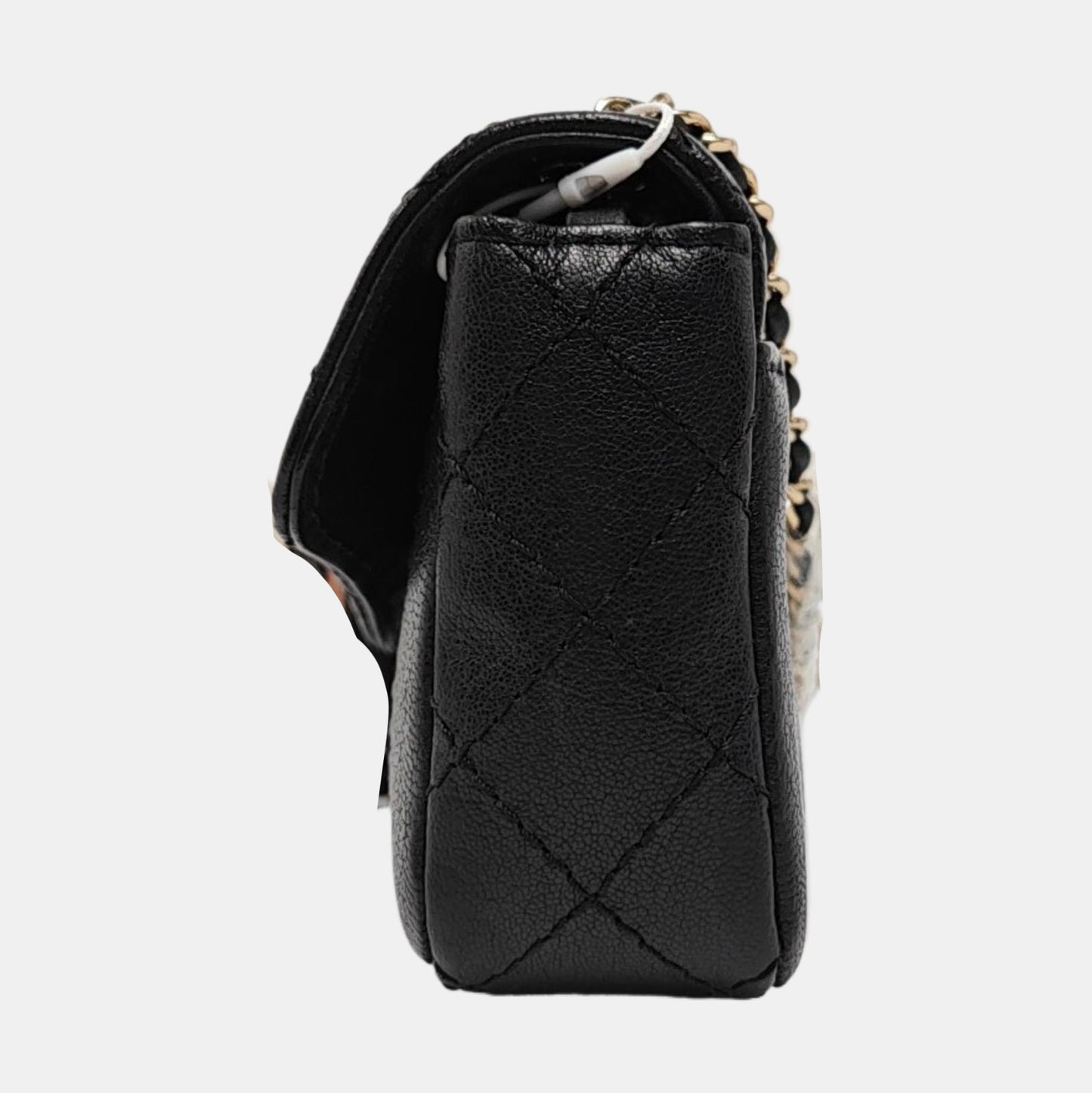 CHANEL NOW AND FOREVER Black Lamb Skin Quilted Crossbody, Shoulder Bag with Golden Hardware 27 Clasp-(SKU)-14471021