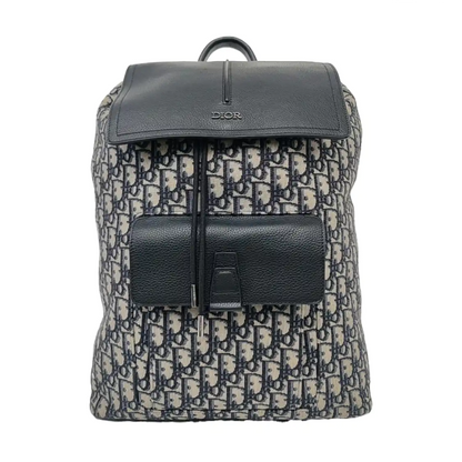 DIOR Motion Blue Canvas Backpack with Palladium Hardware-(SKU)-962296292