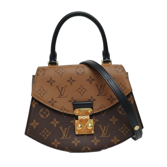 LOUIS VUITTON EDEN Brown Coated Canvas Monogram Shoulder Bag Tote Bag Crossbody Bag Golden Hardware Removable Strap-(SKU)-962962305