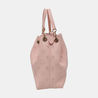LOUIS VUITTON BUNDLE pink leather Monogram embossed crossbody bag handbag shoulder bag gold hardware removable shoulder strap complete accessories-(SKU)-962918842