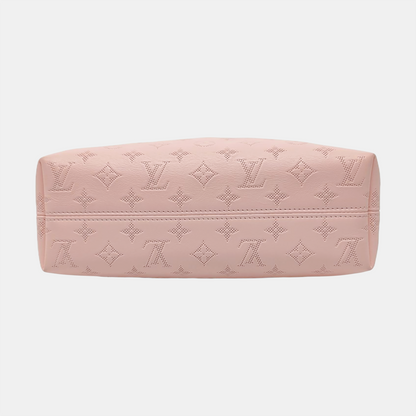 LOUIS VUITTON BUNDLE pink leather Monogram embossed crossbody bag handbag shoulder bag gold hardware removable shoulder strap complete accessories-(SKU)-962918842