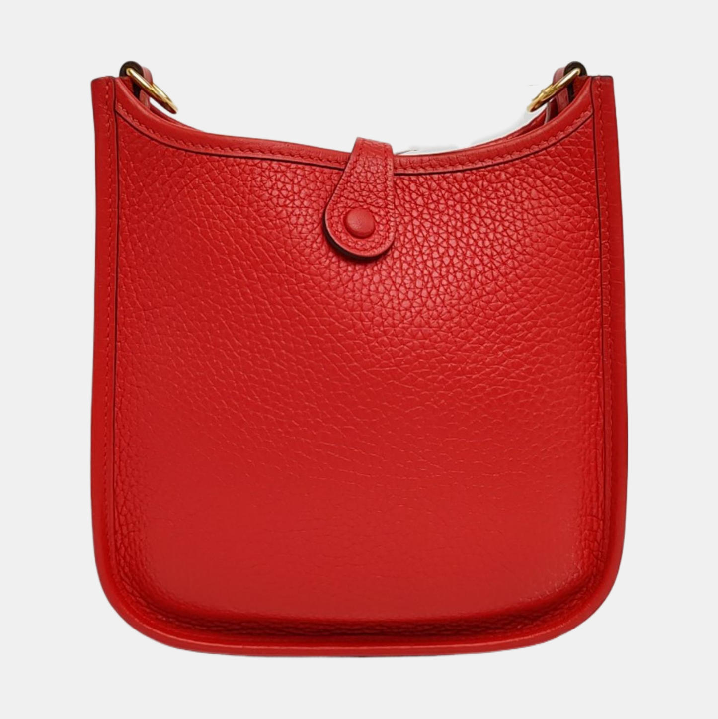 HERMÈS Evelyne TPM Flag Red Clemence Cowhide Openwork Evelyne Single Shoulder Bag Sling Bag Gold Hardware D Removable Strap-(SKU)-963421290