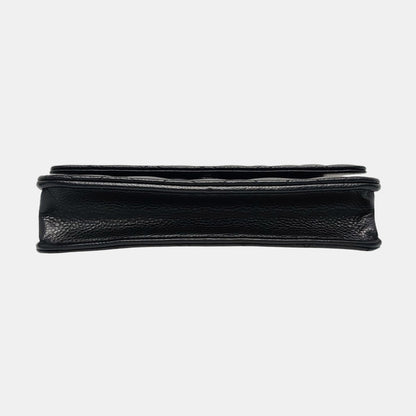 CHANEL WOC Black Caviar Leather Quilted Crossbody Shoulder Bag with Silver Hardware-(SKU)-963482245