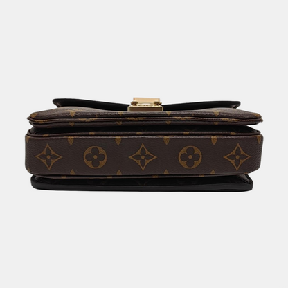 LOUIS VUITTON MÉTIS EAST WEST Brown Coated Canvas Monogram Crossbody Shoulder Bag Tote Bag Single Shoulder Bag with Detachable Straps-(SKU)-964519024