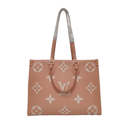 LOUIS VUITTON ONTHEGO Medium Pink Calfskin Monogram Jungle Bag Crossbody Shoulder Bag with Golden Hardware-(SKU)-964570845