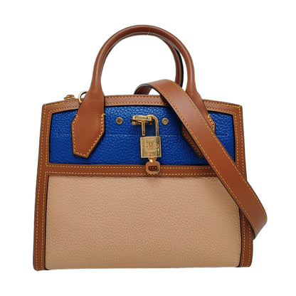 LOUIS VUITTON CITY STEAMER Mini Beige Calfskin Steam Bag Shoulder Bag Convertible Strap-(SKU)-965273931