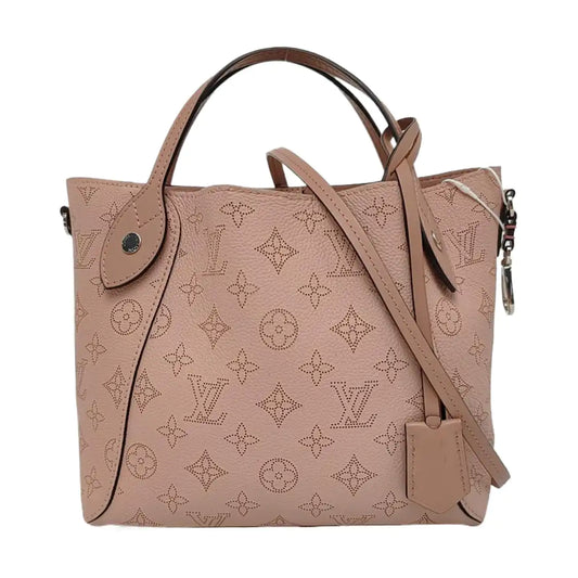 LOUIS VUITTON HINA Small Light Pink Leather Monogram Single Shoulder Bag with Detachable Strap-(SKU)-965813854