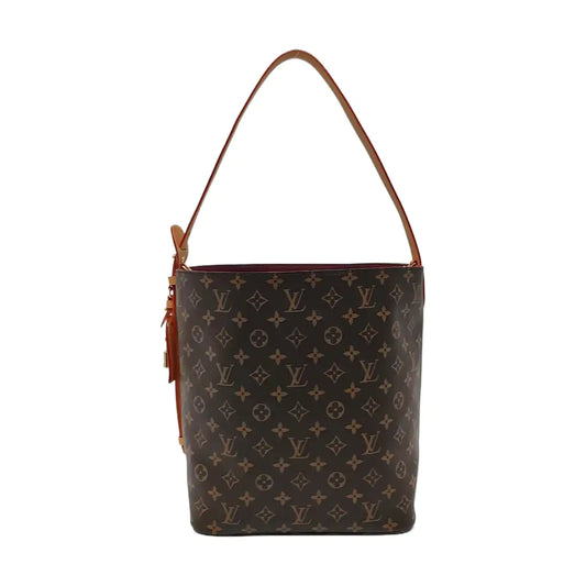 LOUIS VUITTON ALL IN large size brown coated canvas Monogram shoulder bag, handbag with gold hardware and inner pocket-(SKU)-966004767
