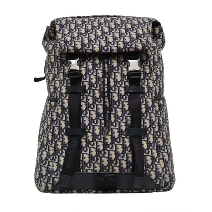 DIOR Explorer Black Canvas Monogram Quilted Backpack Golden Hardware-(SKU)-966460846