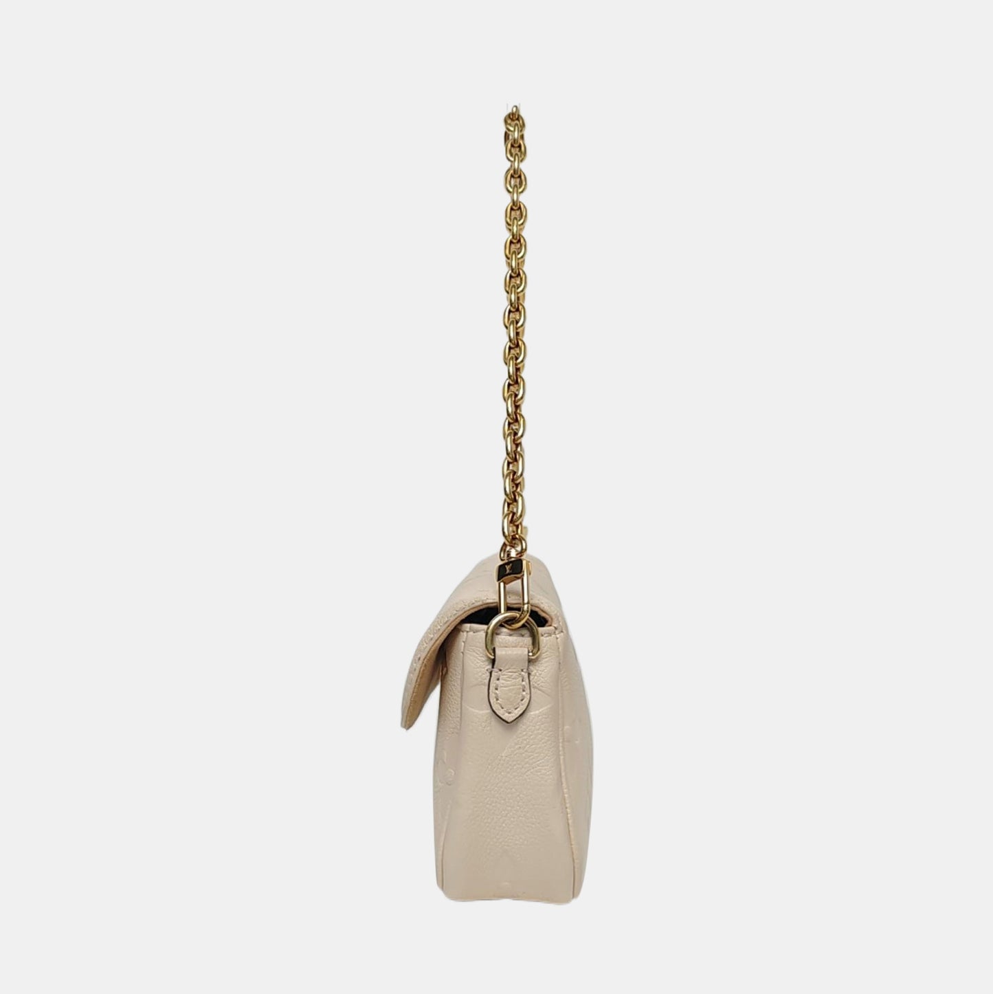 LOUIS VUITTON IVY Beige Calfskin Monogram Printed Crossbody Bag with Gold Hardware and 2 Detachable Straps, Complete Accessories-(SKU)-966165877