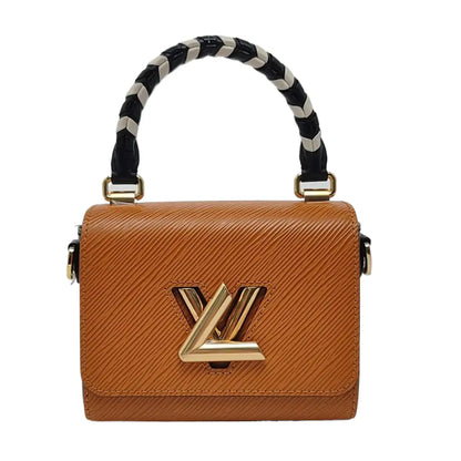 LOUIS VUITTON TWIST Mini Khaki EPI Leather Water Ripple Shoulder Bag Handbag Crossbody Bag Golden Hardware-(SKU)-966729031