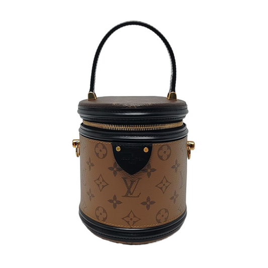 LOUIS VUITTON CANNES Small Size Brown Coated Canvas Monogram Empreinte Shoulder Bag Crossbody Bag Single Shoulder Bag Removable Strap-(SKU)-966649263