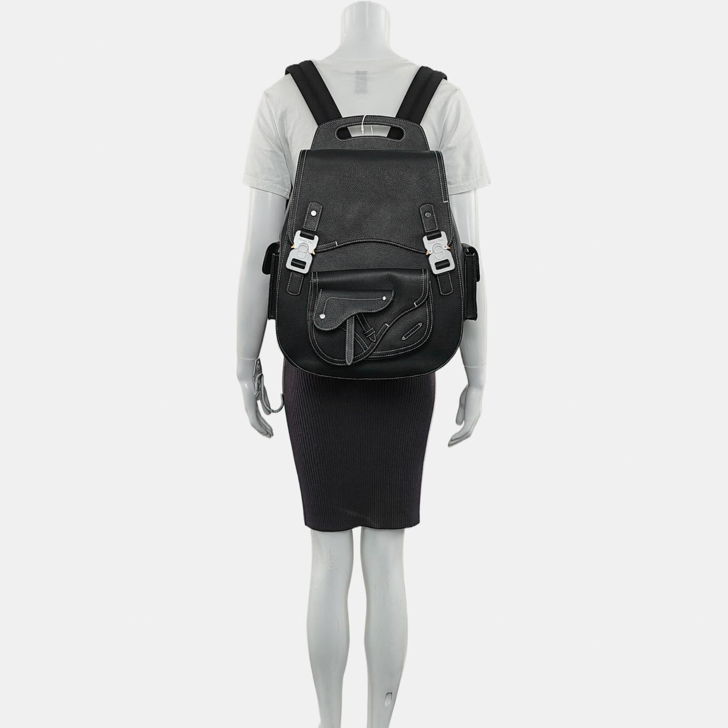 DIOR Gallop Large Black Cowhide Backpack-(SKU)-967207446