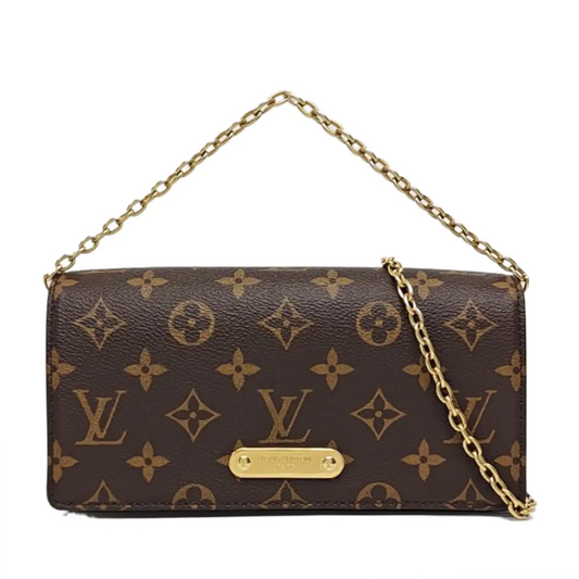 LOUIS VUITTON LILY Brown Coated Canvas Monogram Vernis Crossbody, Shoulder Bag, and Clutch with Golden Hardware Removable Strap-(SKU)-966857503