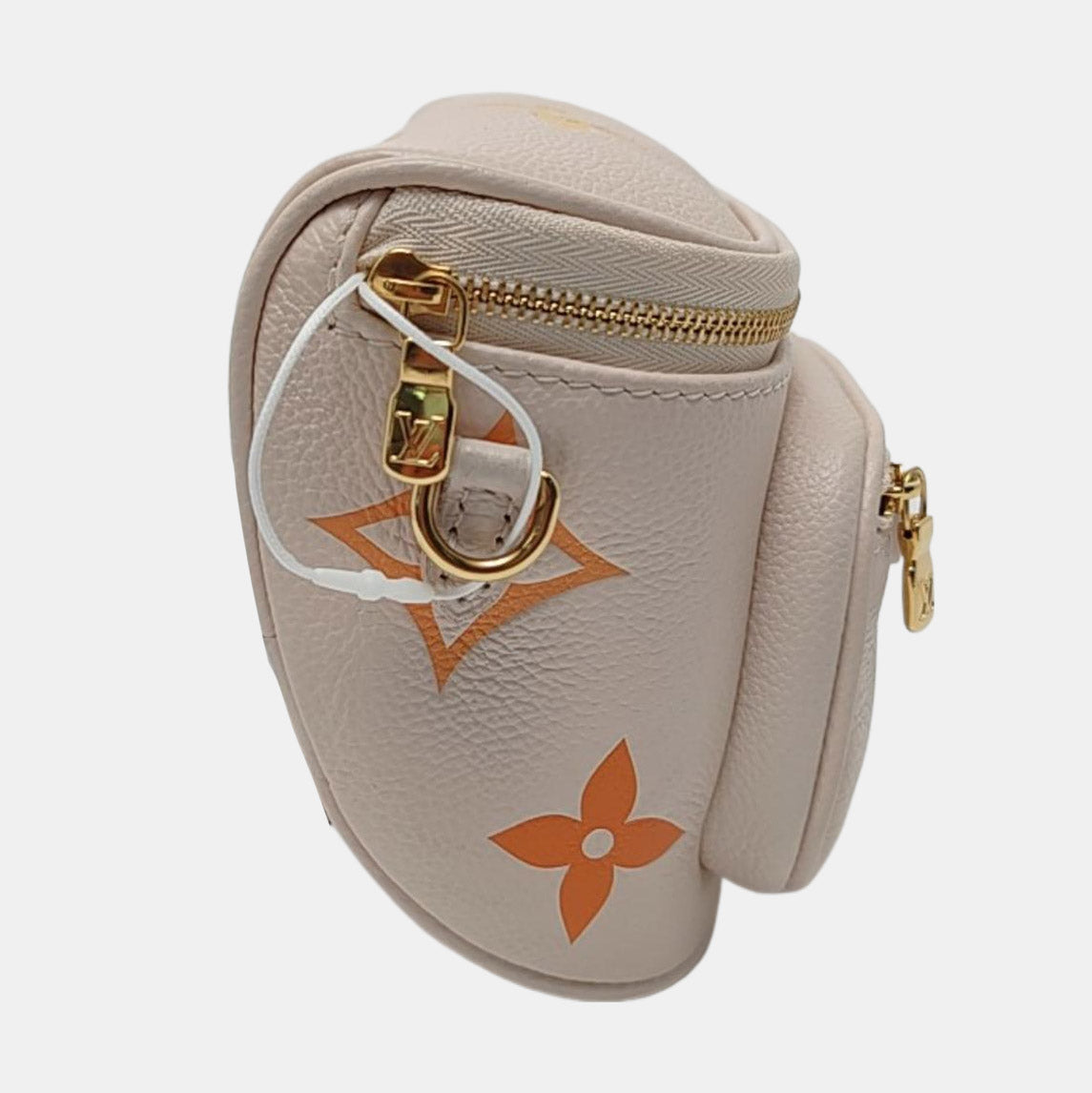 LOUIS VUITTON GRADIENT Mini Beige Leather Monogram Vernis Crossbody Shoulder Bag Hobo Bag with Gold Hardware and 2 Detachable Straps-(SKU)-967336179