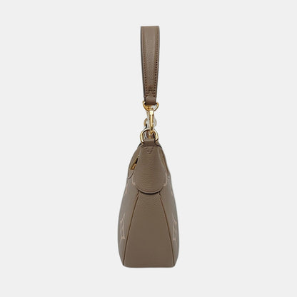 LOUIS VUITTON BAGATELLE Grey Calfskin Embossed Shoulder Bag Tote Bag Crossbody Bag Golden Hardware 2 Removable Straps-(SKU)-967680096