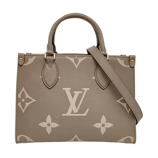 LOUIS VUITTON ONTHEGO Small Grey Calfskin Monogram Jungle Bag Single Shoulder Bag Handbag Detachable Strap-(SKU)-967952664