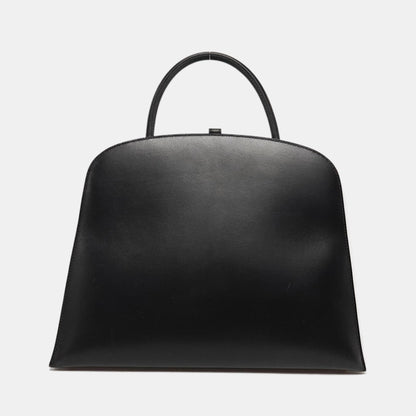 HERMÈS Dalvy, black BOX leather handbag, silver hardware, vintage model-(SKU)-968352892