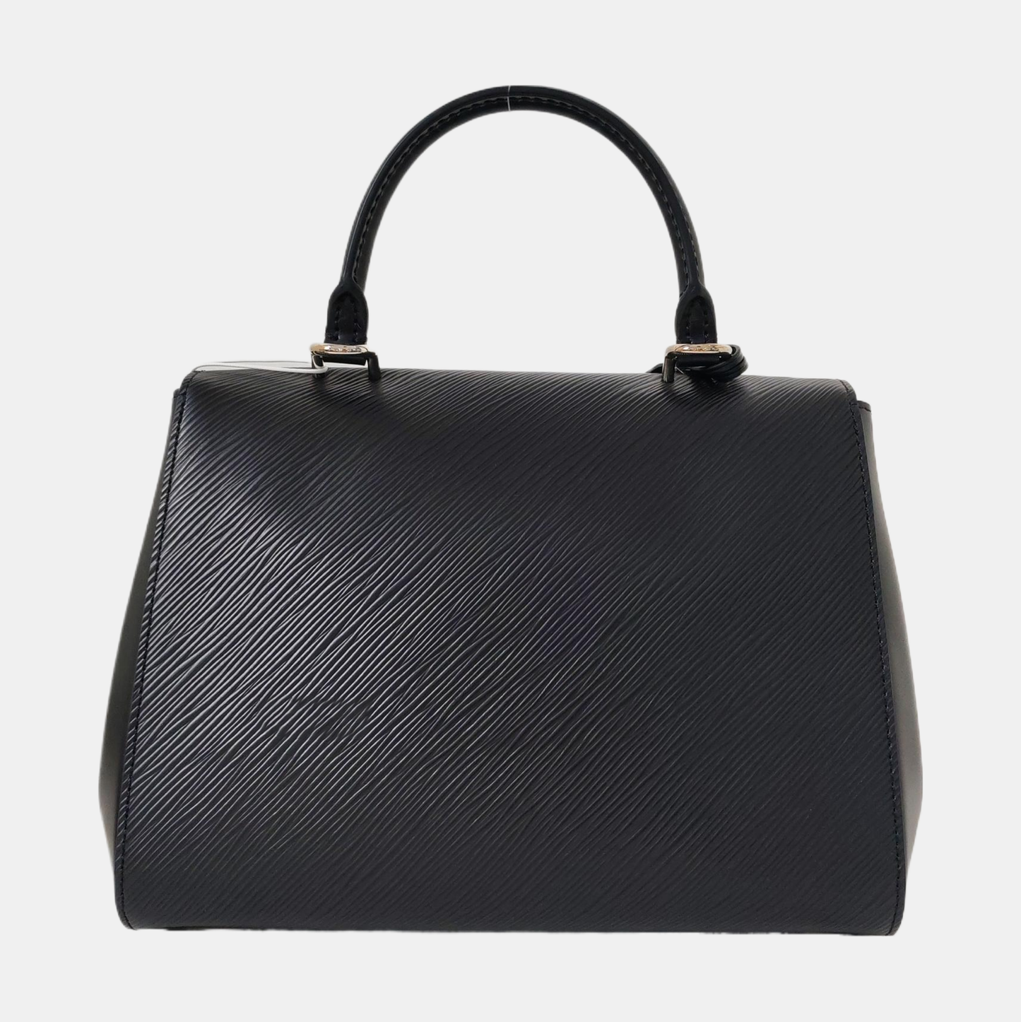 LOUIS VUITTON CLUNY BB Black EPI Calfskin Water Ripple Pattern Shoulder Bag Tote Bag Crossbody Bag Silver Hardware Removable Strap Included Accessories Complete-(SKU)-968507164