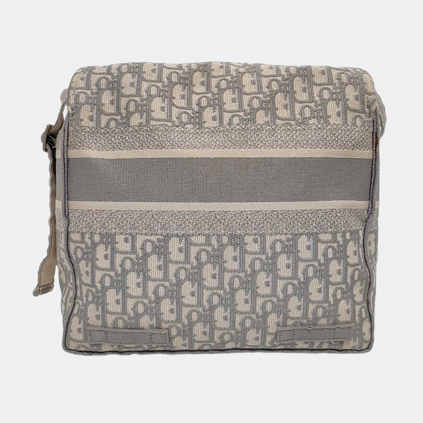 DIOR Diorcamp Grey Canvas Monogram Crossbody Bag Single Shoulder Bag Silver Hardware-(SKU)-968970335