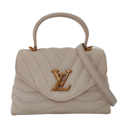LOUIS VUITTON NEW WAVE Beige Leather Quilted Shoulder Bag Tote Bag with Detachable Strap-(SKU)-968960265