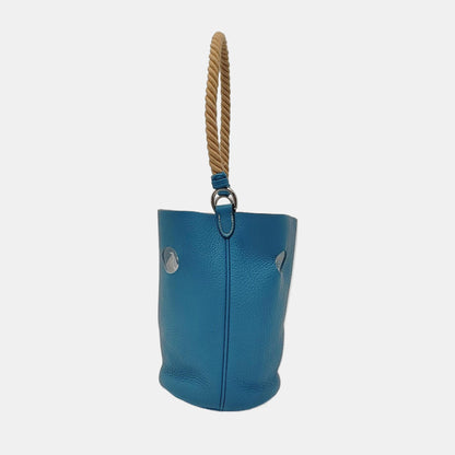 HERMÈS Mongeoire Tanzanian Blue Clemence Leather Crossbody Shoulder Bag Handbag Hardware 🄺-(SKU)-969328641