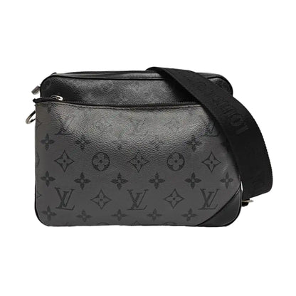 LOUIS VUITTON TRIO Black Coated Canvas Monogram Crossbody Bag Shoulder Bag with Detachable Strap-(SKU)-969076544