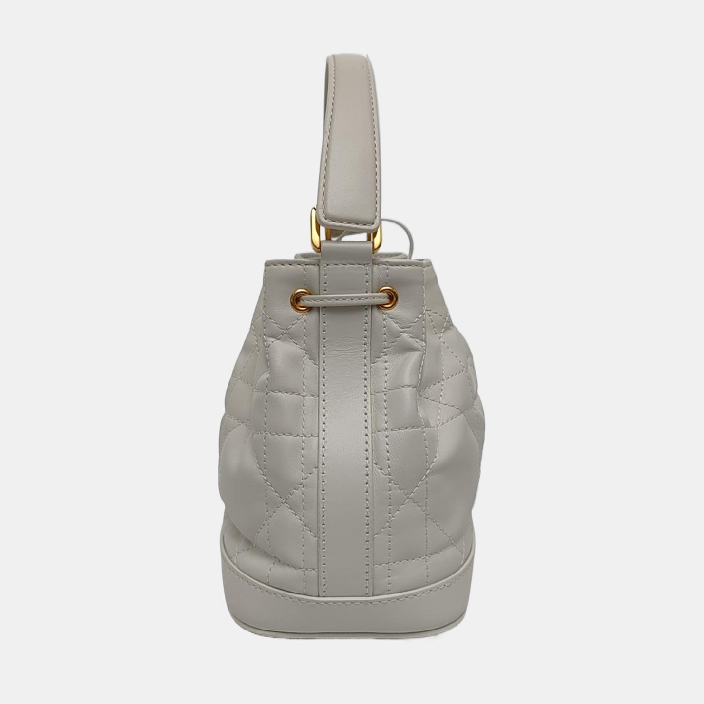 DIOR Jolie White Calfskin Matelassé Shoulder Bag Crossbody Bag Handbag Golden Black Hardware Removable Strap Complete Accessories-(SKU)-969151784