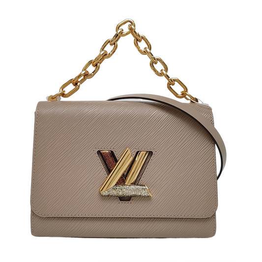LOUIS VUITTON TWIST Medium Khaki EPI Calfskin Water Ripple Single Shoulder Bag Handbag Crossbody Bag Detachable Strap-(SKU)-969538315