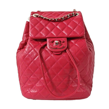 CHANEL URBAN SPIRIT Small Marsala Lamb Leather Quilted Backpack with Detachable Strap-(SKU)-969502621