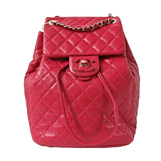 CHANEL URBAN SPIRIT Small Marsala Lamb Leather Quilted Backpack with Detachable Strap-(SKU)-969502621