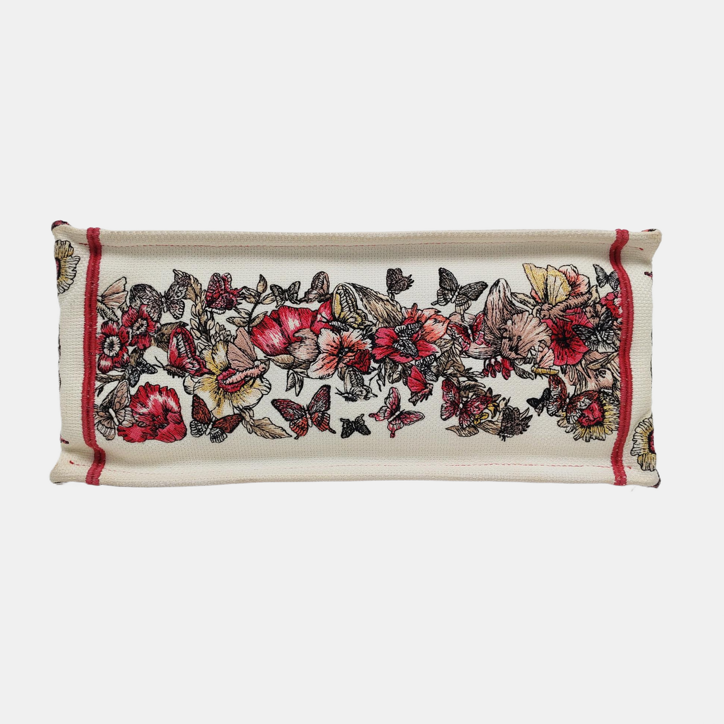 DIOR Book Tote Medium Multicolor Canvas Embroidered Handbag-(SKU)-969631760