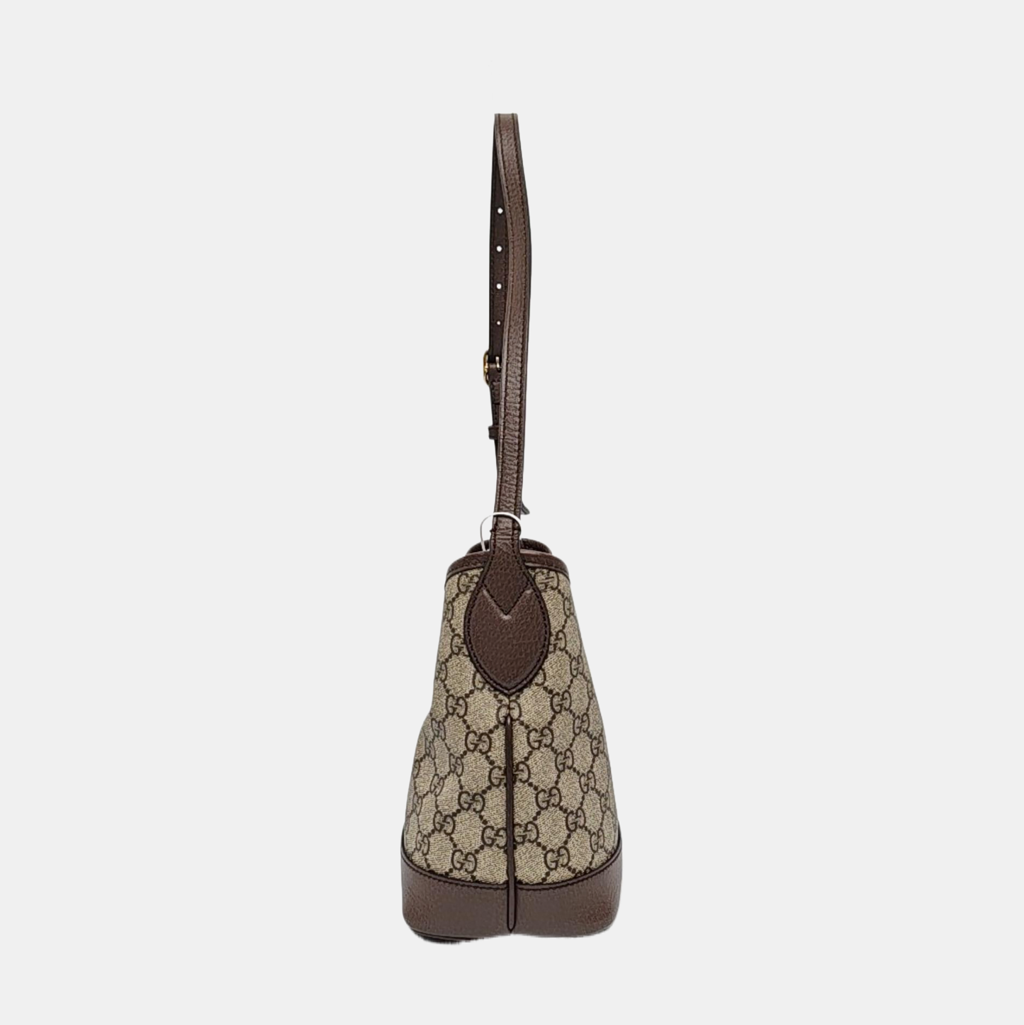 GUCCI Ophidia Beige Coated Canvas Monogram Print Shoulder Bag Handbag Golden Hardware-(SKU)-969653750