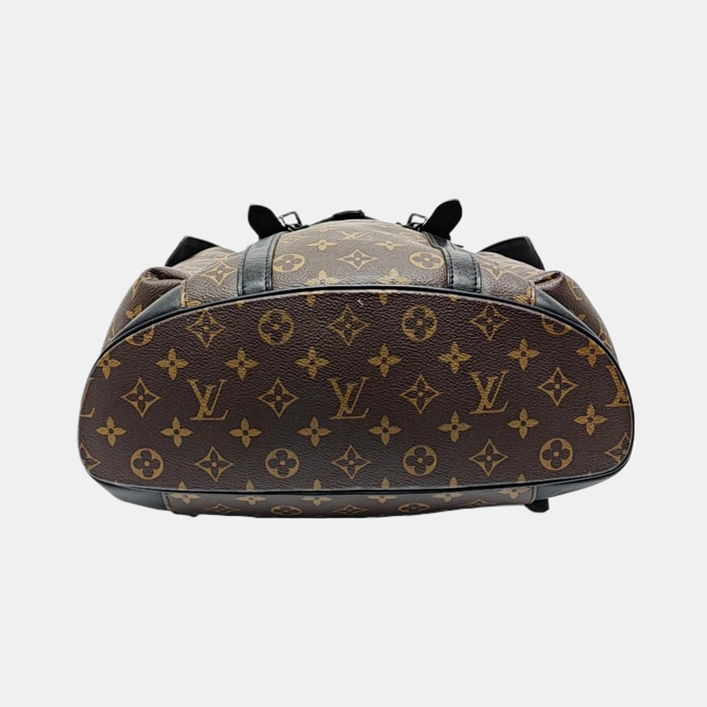 LOUIS VUITTON CHRISTOPHER Small Brown Coated Canvas Monogram Backpack with Silver Hardware-(SKU)-969646194