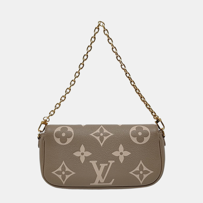 LOUIS VUITTON IVY Gray Calfskin Monogram Crossbody Shoulder Bag Tote Bag Gold Hardware 2 Removable Shoulder Straps-(SKU)-969517400