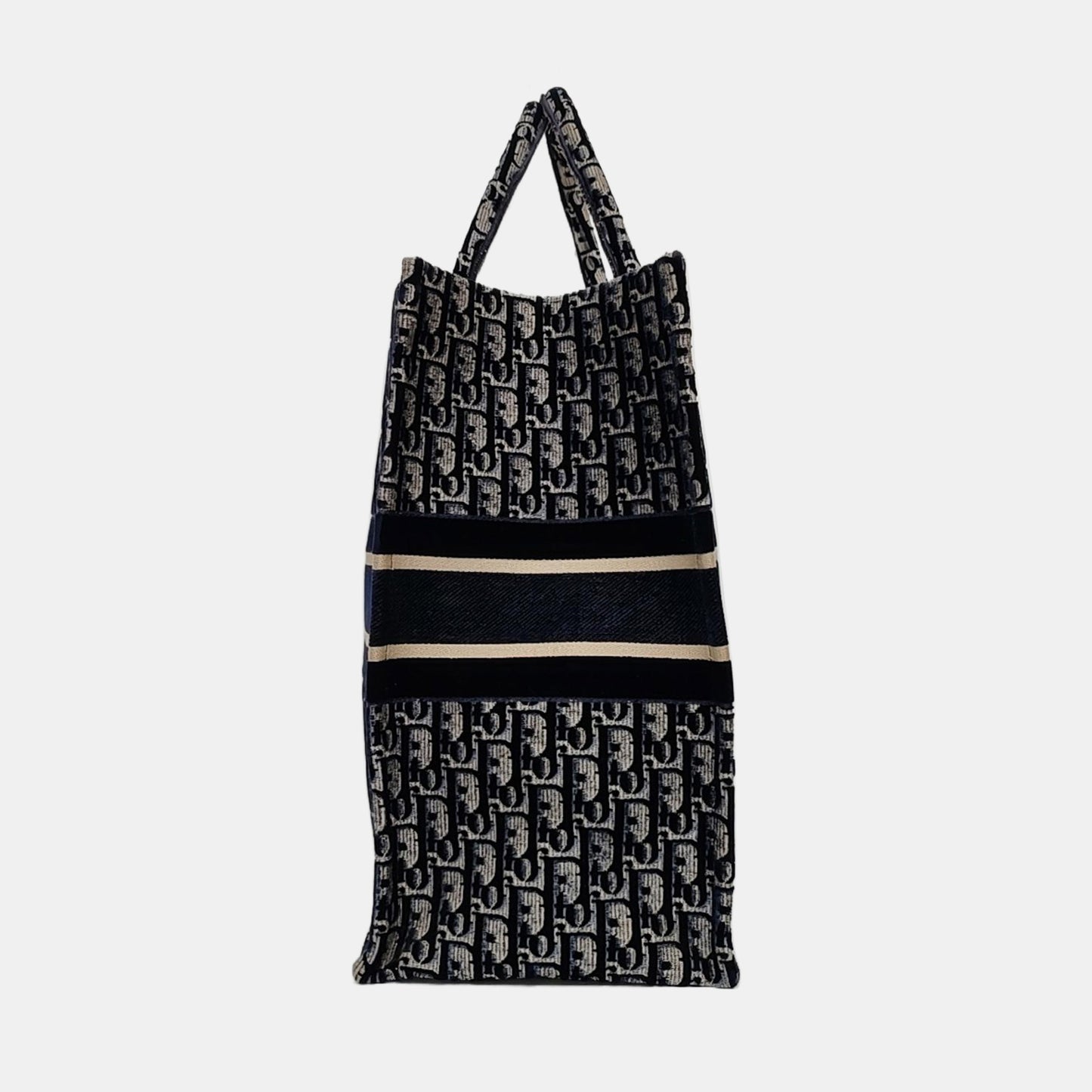 DIOR Book Tote Large Multicolor Velvet Monogram Embroidered Tote and Shoulder Bag-(SKU)-970218460