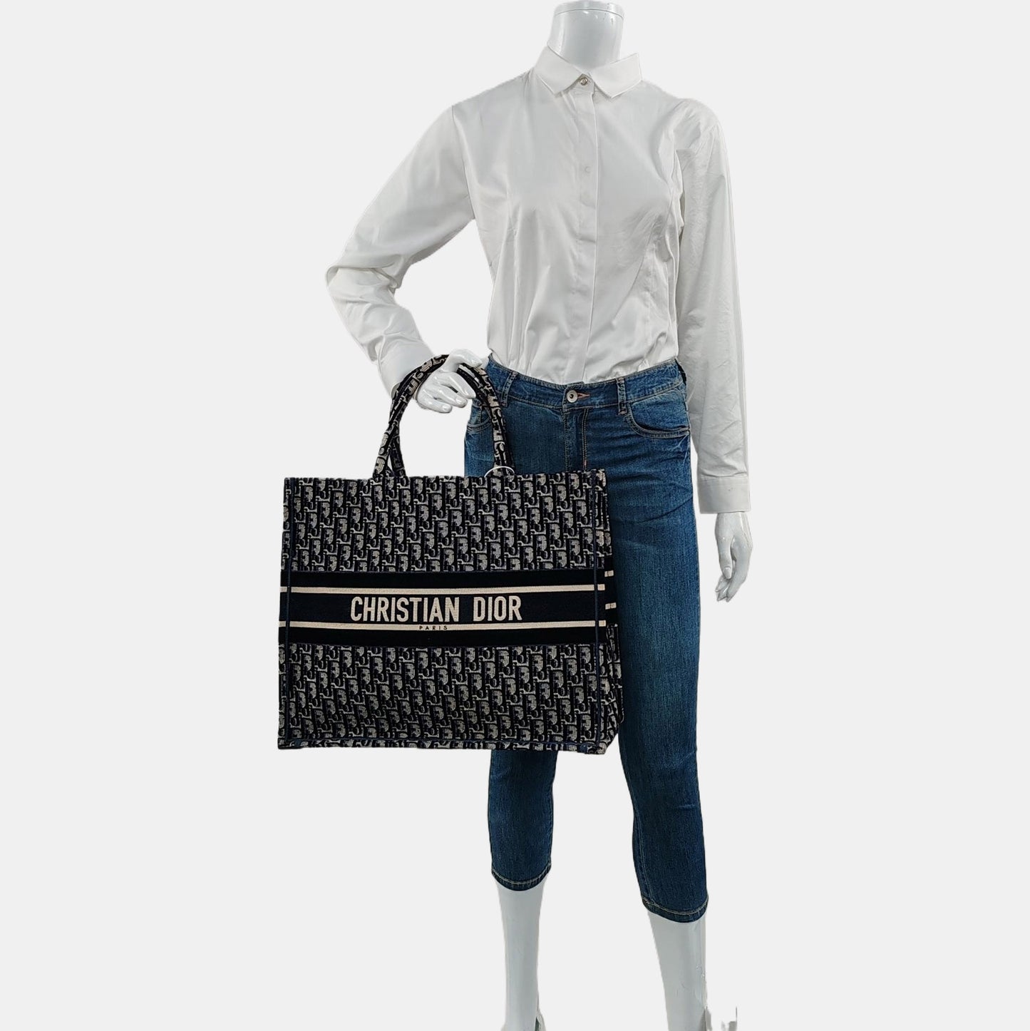 DIOR Book Tote Large Multicolor Velvet Monogram Embroidered Tote and Shoulder Bag-(SKU)-970218460