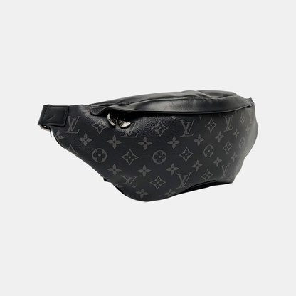 LOUIS VUITTON DISCOVERY Gray Coated Canvas Monogram Fanny Pack Crossbody Bag Chest Bag/Belt Bag Silver Hardware-(SKU)-970471267