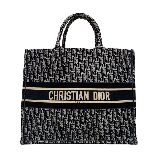 DIOR Book Tote Large Multicolor Velvet Monogram Embroidered Tote and Shoulder Bag-(SKU)-970218460