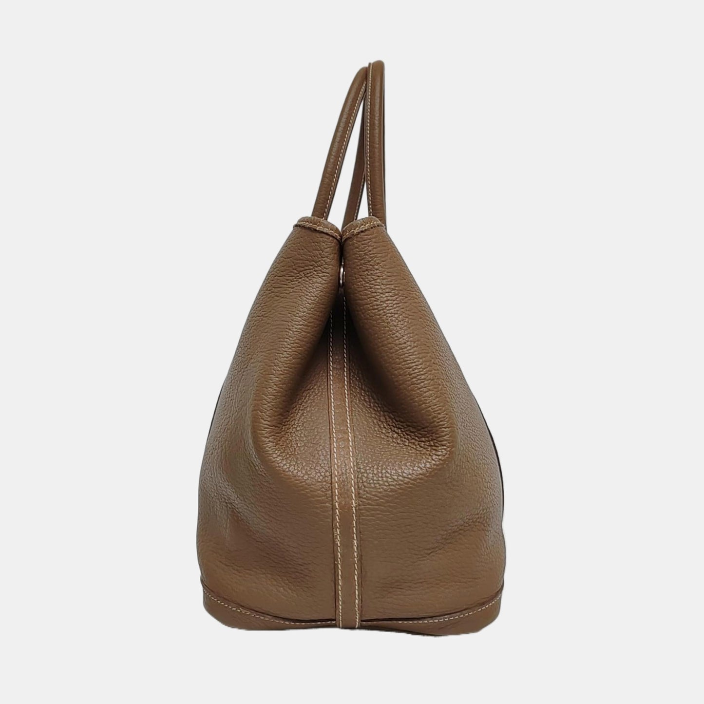 HERMÈS Garden Party 36 Elephant Grey Negonda Calfskin Leather Garden Bag Handbag Silver Hardware 🄺 Engraved-(SKU)-970593423