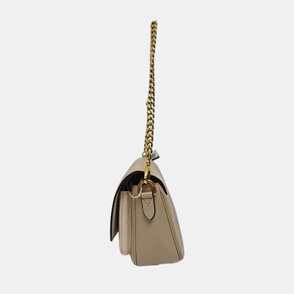 LOUIS VUITTON LOCKME TENDER Khaki Leather Single Shoulder Bag Crossbody Shoulder Bag 2 Removable Shoulder Straps Golden Hardware Complete Accessories-(SKU)-970899092