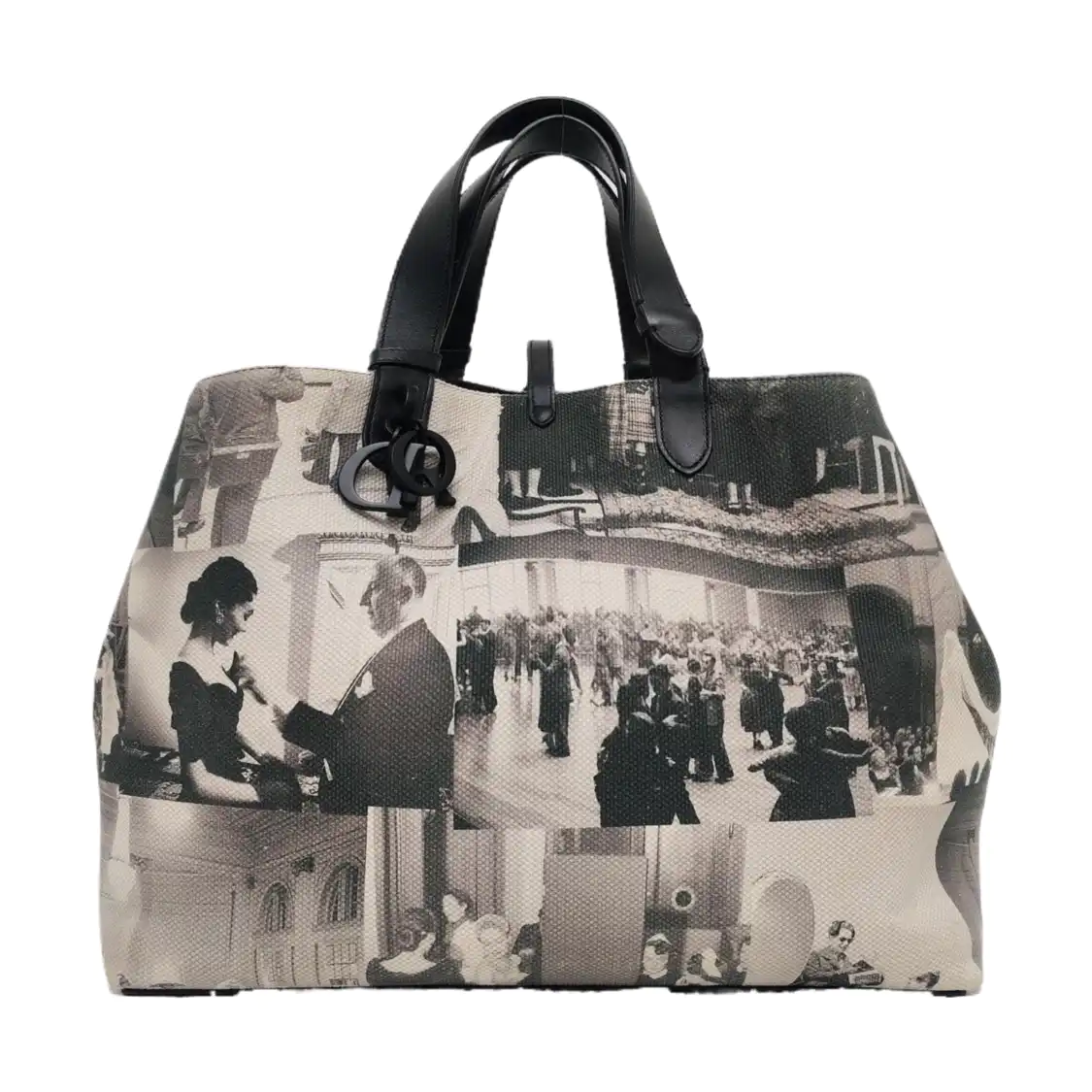 DIOR Toujours Large Multicolor Canvas Printed Handbag Black Hardware Pockets-(SKU)-970966828