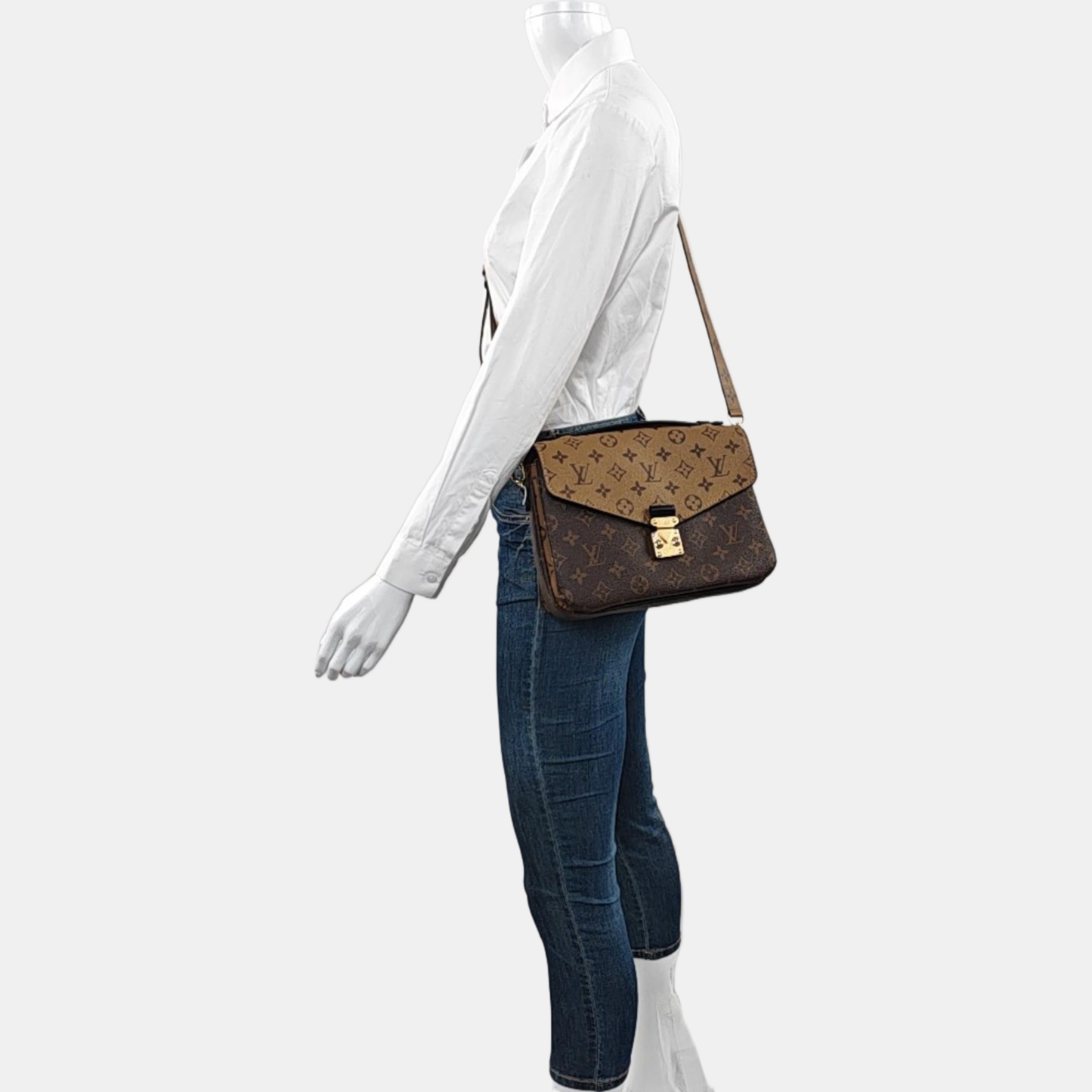 LOUIS VUITTON MÉTIS Medium Multicolor Monogram Canvas Messenger Bag with Shoulder Strap and Handle, Gold Hardware, Detachable Strap-(SKU)-971220641