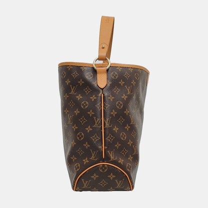 LOUIS VUITTON DELIGHTFUL Brown Coated Canvas Monogram Tote Bag Single Shoulder Bag Golden Hardware-(SKU)-971271312