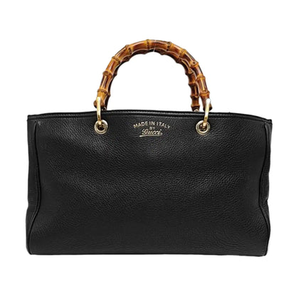 GUCCI Bamboo 1947 Black Cowhide Bamboo Bag - Handbag, Shoulder Bag, Crossbody Bag Golden Hardware-(SKU)-972998031